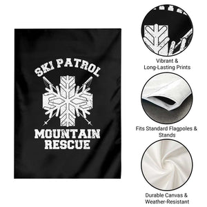 Ski Patrol Mountain Rescue Garden Flag Winter Slopes Skiing Snowboarding Snowflake TS11 Print Your Wear