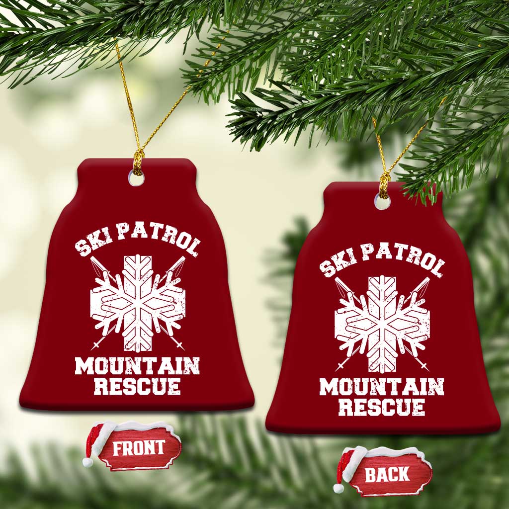 Ski Patrol Mountain Rescue Ceramic Ornament Winter Slopes Skiing Snowboarding Snowflake TS11 Print Your Wear