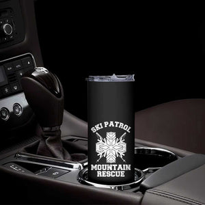 Ski Patrol Mountain Rescue Skinny Tumbler Winter Slopes Skiing Snowboarding Snowflake TS11 Print Your Wear