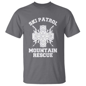 Ski Patrol Mountain Rescue T Shirt Winter Slopes Skiing Snowboarding Snowflake TS11 Charcoal Print Your Wear