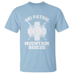 Ski Patrol Mountain Rescue T Shirt Winter Slopes Skiing Snowboarding Snowflake TS11 Light Blue Print Your Wear