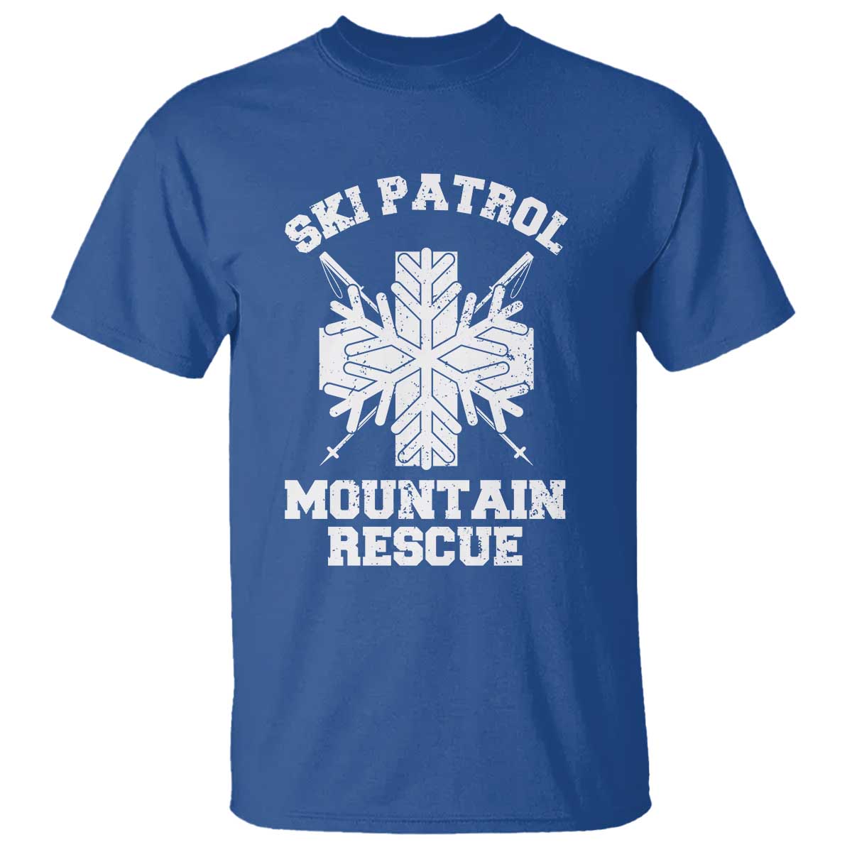 Ski Patrol Mountain Rescue T Shirt Winter Slopes Skiing Snowboarding Snowflake TS11 Royal Blue Print Your Wear