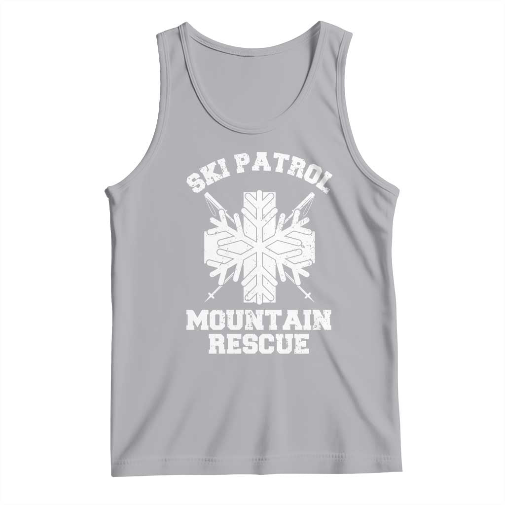 Ski Patrol Mountain Rescue Tank Top Winter Slopes Skiing Snowboarding Snowflake TS11 Athletic Heather Print Your Wear