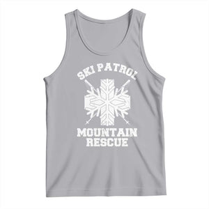 Ski Patrol Mountain Rescue Tank Top Winter Slopes Skiing Snowboarding Snowflake TS11 Athletic Heather Print Your Wear