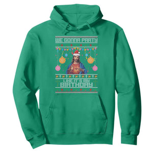 Funny Jesus Christmas Hoodie We Gonna Party Like It's My Birthday Christian Xmas TS11 Irish Green Print Your Wear