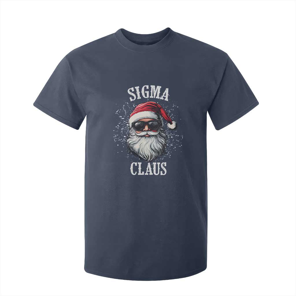 Funny Christmas Santa T Shirt For Kid Sigma Claus Cool Santa The Rizzler Meme TS11 Navy Print Your Wear