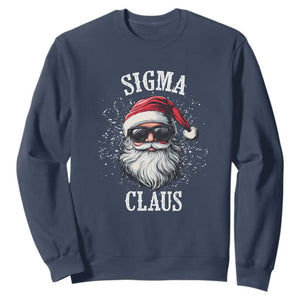 Funny Christmas Santa Sweatshirt Sigma Claus Cool Santa The Rizzler Meme TS11 Navy Print Your Wear