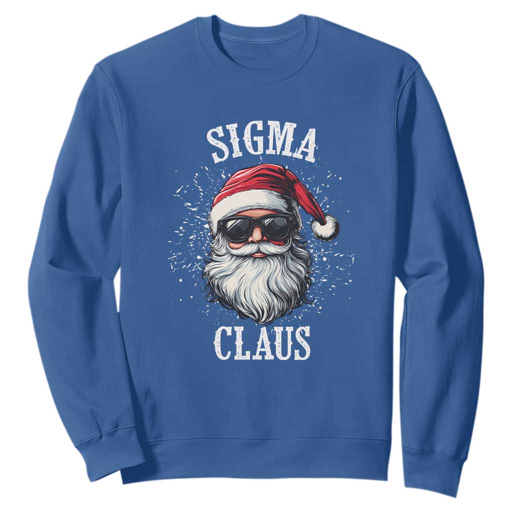 Funny Christmas Santa Sweatshirt Sigma Claus Cool Santa The Rizzler Meme TS11 Royal Blue Print Your Wear