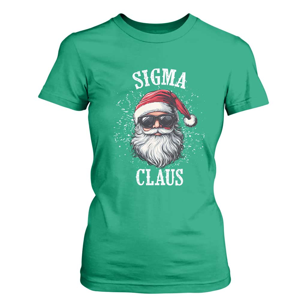 Funny Christmas Santa T Shirt For Women Sigma Claus Cool Santa The Rizzler Meme TS11 Irish Green Print Your Wear