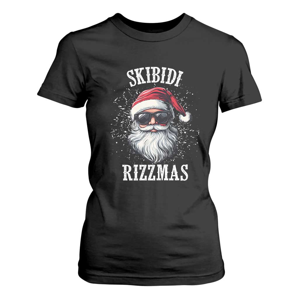 Funny Christmas Santa T Shirt For Women Skibidi Rizzmas Charisma Rizz Santa Claus TS11 Black Print Your Wear
