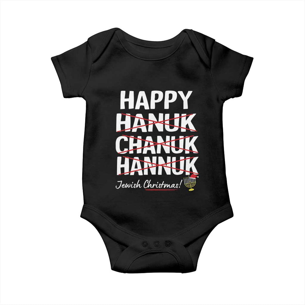 Funny Hanukkah Baby Onesie Happy Hanuk Chanuk Hannuk Jewish Christmas Menorah TS11 Black Print Your Wear
