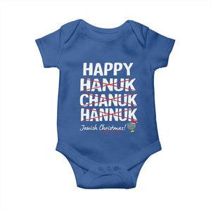 Funny Hanukkah Baby Onesie Happy Hanuk Chanuk Hannuk Jewish Christmas Menorah TS11 Royal Blue Print Your Wear