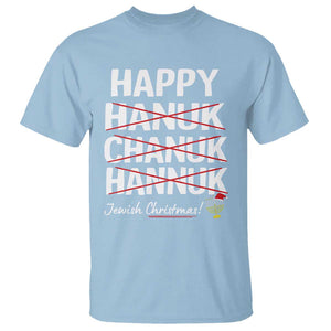 Funny Hanukkah T Shirt Happy Hanuk Chanuk Hannuk Jewish Christmas Menorah TS11 Light Blue Print Your Wear