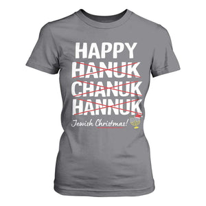 Funny Hanukkah T Shirt For Women Happy Hanuk Chanuk Hannuk Jewish Christmas Menorah TS11 Charcoal Print Your Wear