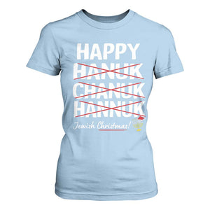 Funny Hanukkah T Shirt For Women Happy Hanuk Chanuk Hannuk Jewish Christmas Menorah TS11 Light Blue Print Your Wear