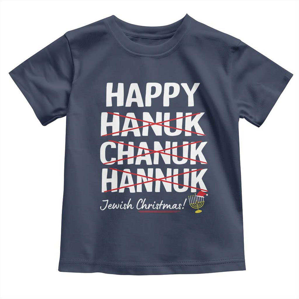 Funny Hanukkah Toddler T Shirt Happy Hanuk Chanuk Hannuk Jewish Christmas Menorah TS11 Navy Print Your Wear