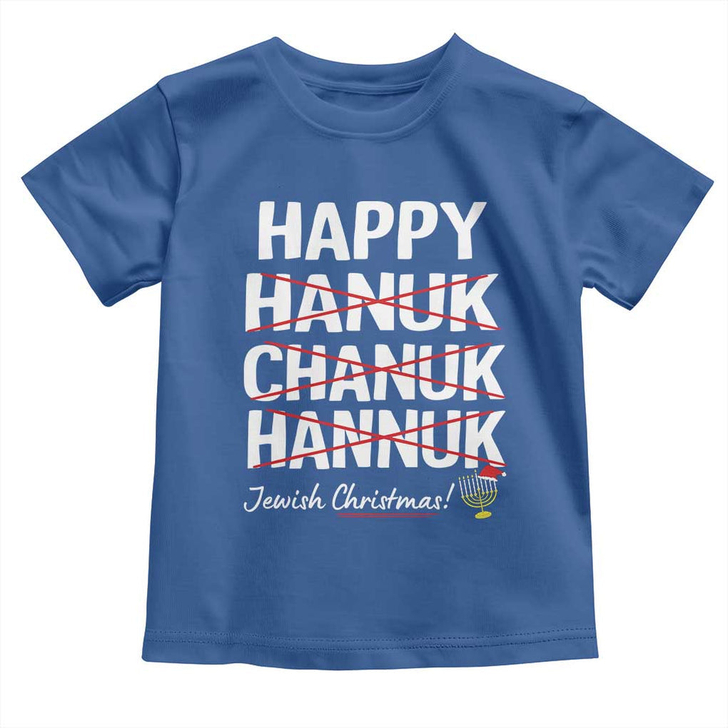 Funny Hanukkah Toddler T Shirt Happy Hanuk Chanuk Hannuk Jewish Christmas Menorah TS11 Royal Blue Print Your Wear