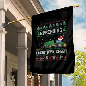 Spreading Christmas Cheer Garden Flag Funny Farming Tractor Xmas TS11 Print Your Wear