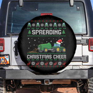 Spreading Christmas Cheer Spare Tire Cover Funny Farming Tractor Xmas TS11 No hole Black Print Your Wear
