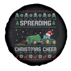 Spreading Christmas Cheer Spare Tire Cover Funny Farming Tractor Xmas TS11 Print Your Wear