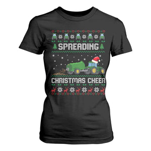Spreading Christmas Cheer T Shirt For Women Funny Farming Tractor Xmas TS11 Black Print Your Wear
