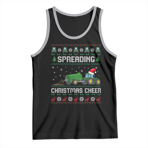 Spreading Christmas Cheer Tank Top Funny Farming Tractor Xmas TS11 Black Athletic Heather Print Your Wear