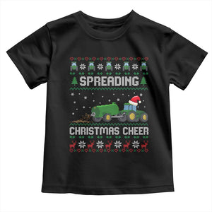 Spreading Christmas Cheer Toddler T Shirt Funny Farming Tractor Xmas TS11 Black Print Your Wear