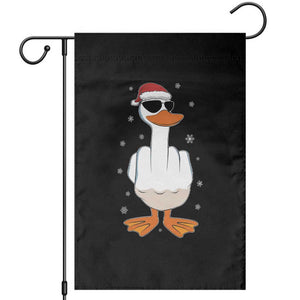 Funny Christmas Offensive Rude Duck Garden Flag I Dont Give A Duck Middle Finger Xmas TS11 Black Print Your Wear