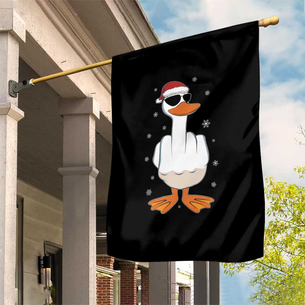 Funny Christmas Offensive Rude Duck Garden Flag I Dont Give A Duck Middle Finger Xmas TS11 Print Your Wear
