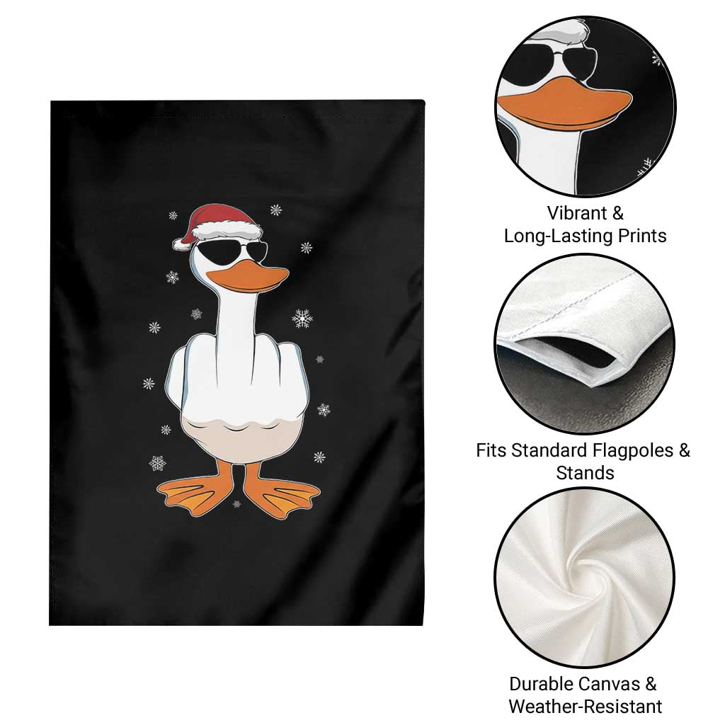 Funny Christmas Offensive Rude Duck Garden Flag I Dont Give A Duck Middle Finger Xmas TS11 Print Your Wear