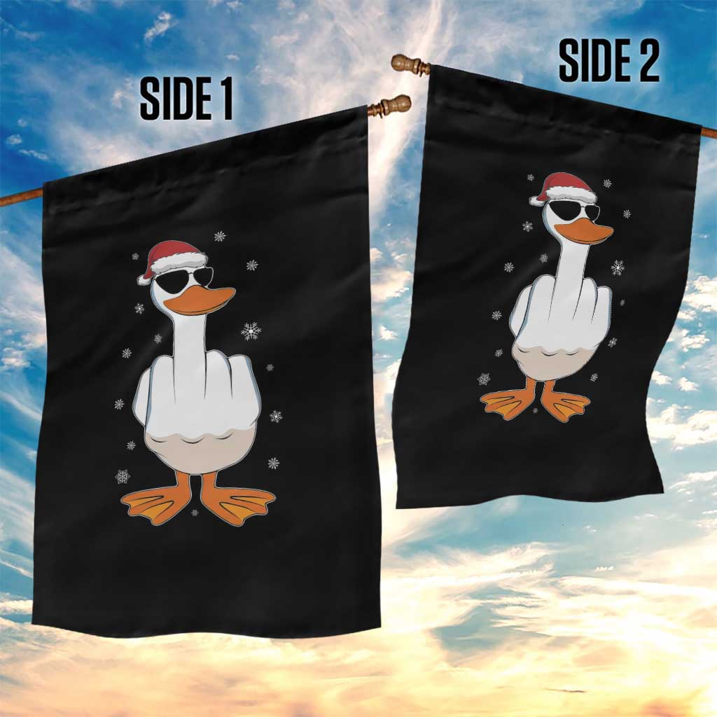 Funny Christmas Offensive Rude Duck Garden Flag I Dont Give A Duck Middle Finger Xmas TS11 Print Your Wear