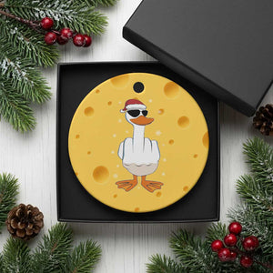 Funny Christmas Offensive Rude Duck Ceramic Ornament I Dont Give A Duck Middle Finger Xmas TS11 1pc Yellow Cheese Print Your Wear