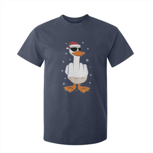 Funny Christmas Offensive Rude Duck T Shirt For Kid I Dont Give A Duck Middle Finger Xmas TS11 Navy Print Your Wear
