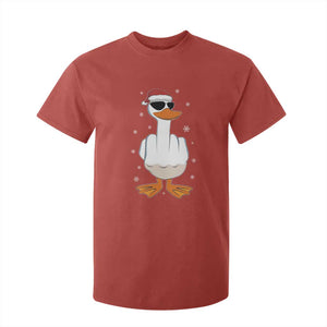 Funny Christmas Offensive Rude Duck T Shirt For Kid I Dont Give A Duck Middle Finger Xmas TS11 Red Print Your Wear