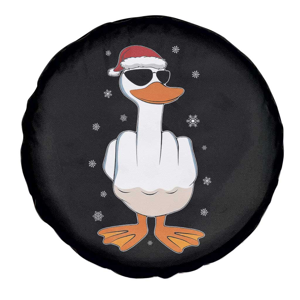 Funny Christmas Offensive Rude Duck Spare Tire Cover I Dont Give A Duck Middle Finger Xmas TS11 Print Your Wear