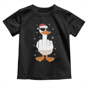 Funny Christmas Offensive Rude Duck Toddler T Shirt I Dont Give A Duck Middle Finger Xmas TS11 Black Print Your Wear