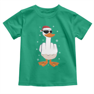 Funny Christmas Offensive Rude Duck Toddler T Shirt I Dont Give A Duck Middle Finger Xmas TS11 Irish Green Print Your Wear