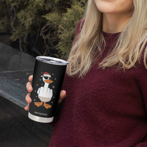 Funny Christmas Offensive Rude Duck Tumbler Cup I Dont Give A Duck Middle Finger Xmas TS11 Print Your Wear
