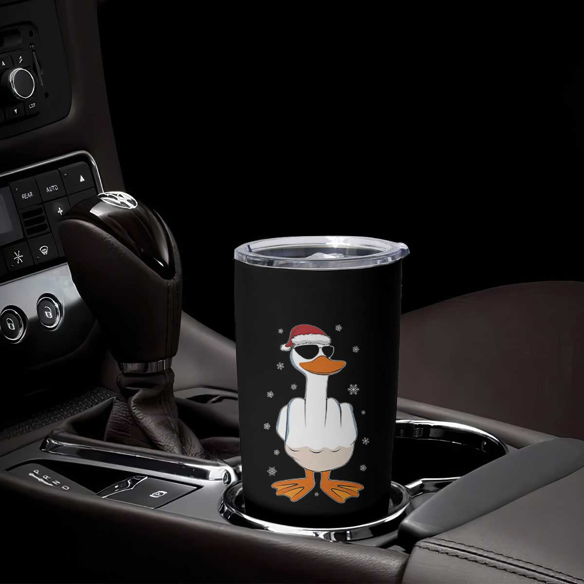 Funny Christmas Offensive Rude Duck Tumbler Cup I Dont Give A Duck Middle Finger Xmas TS11 Print Your Wear