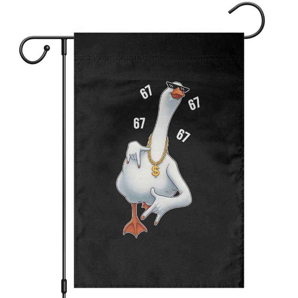 Funny 67 Cool Silly Goose Hip Hop Gangster Garden Flag TS11 Black Print Your Wear