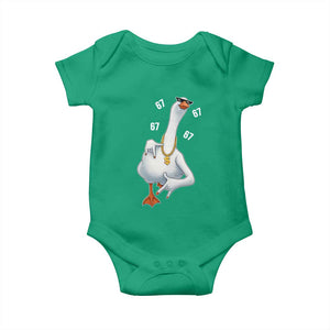 Funny 67 Cool Silly Goose Hip Hop Gangster Baby Onesie TS11 Irish Green Print Your Wear