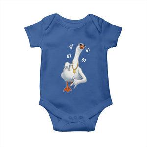 Funny 67 Cool Silly Goose Hip Hop Gangster Baby Onesie TS11 Royal Blue Print Your Wear