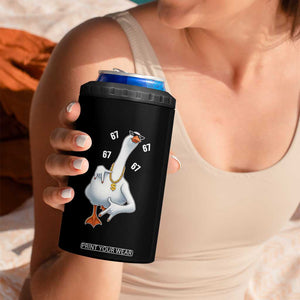 Funny 67 Cool Silly Goose Hip Hop Gangster 4 in 1 Can Cooler Tumbler TS11 Print Your Wear
