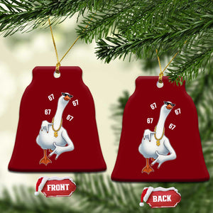Funny 67 Cool Silly Goose Hip Hop Gangster Ceramic Ornament TS11 Print Your Wear