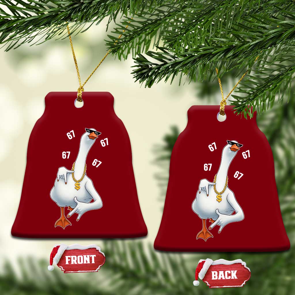 Funny 67 Cool Silly Goose Hip Hop Gangster Ceramic Ornament TS11 Print Your Wear