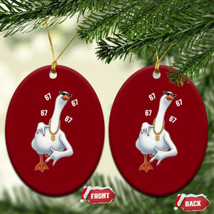 Funny 67 Cool Silly Goose Hip Hop Gangster Ceramic Ornament TS11 Print Your Wear