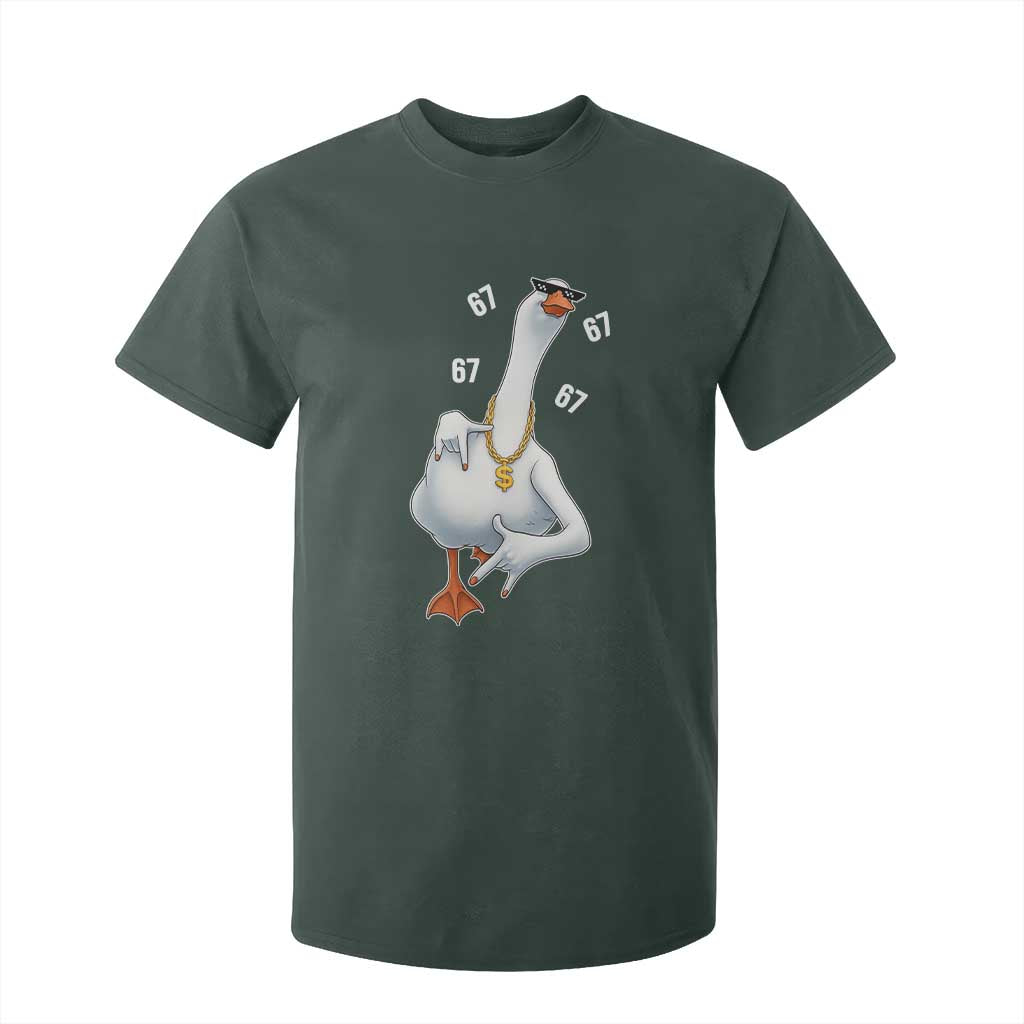 Funny 67 Cool Silly Goose Hip Hop Gangster T Shirt For Kid TS11 Dark Forest Green Print Your Wear
