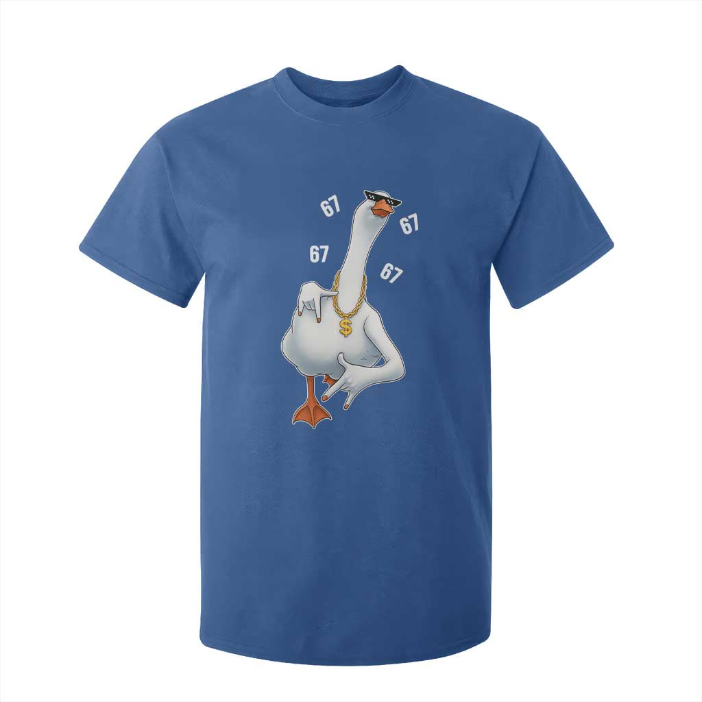 Funny 67 Cool Silly Goose Hip Hop Gangster T Shirt For Kid TS11 Royal Blue Print Your Wear