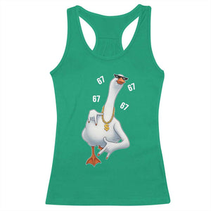 Funny 67 Cool Silly Goose Hip Hop Gangster Racerback Tank Top TS11 Irish Green Print Your Wear