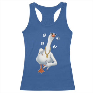 Funny 67 Cool Silly Goose Hip Hop Gangster Racerback Tank Top TS11 Royal Blue Print Your Wear